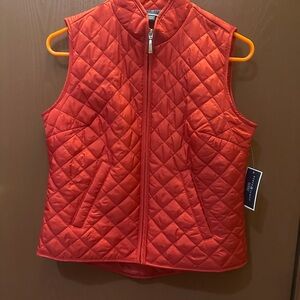 Karen Scott Sport Red Quilted Vest